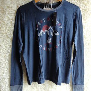 NEW Abercrombie & Fitch Navy Long Sleeve Tee Shirt